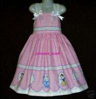 VHTF Disney Princess Cute Border Sun Dress Cust Sz  