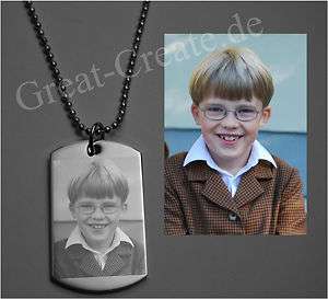 Custom Photo Engraving Dog Tag incl. Your Own Picture  