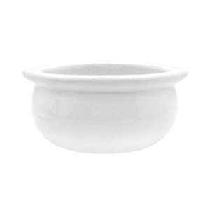  White 12 Ounce Onion Soup Crock (07 0612) Category Bowls 