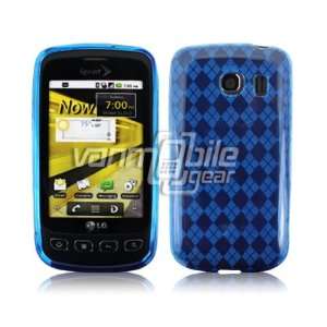BLUE ARGYLE DESIGN TPU CASE COVER + LCD SCREEN PROTECTOR + CAR CHARGER 