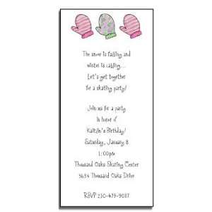  personalized holiday invitations   winter mittens