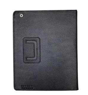 Apple iPad 2 Genuine Leather Smart Cover Stand Case BLK  