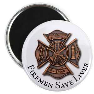 FIREMEN SAVE LIVES SHIELD Heroes 2.25 inch Fridge Magnet 
