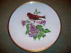 PLATE WITH BIRD & LILACS MARKED BAVARIA SCHUMANN ARZBERG GERMANY