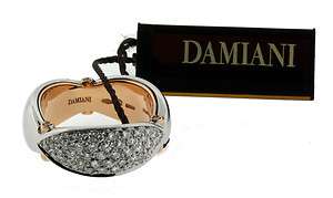 DAMIANI PAVE SET DIAMOND RING IN 18 KARAT WHITE & ROSE GOLD NEW IN BOX 