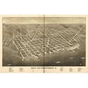  Historic Panoramic Map City of Sandusky, O. W.J. Morgan 