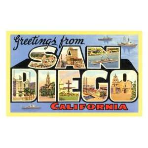  Greetings from San Diego, California MasterPoster Print 