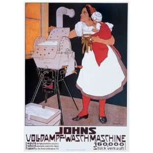 Johns Wash Machine Giclee Poster Print by Adolf Karpellus, 18x24 