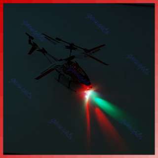 Metal Gyro S107 LED Infrared RC USB 3 CH Helicopter Red  