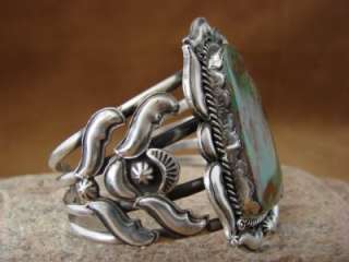 Navajo Indian Jewelry Sterling Silver Turquoise Cuff Bracelet! L James 