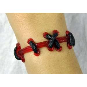 Red Stitch Bracelet Goth Horror Frankenstein Monster 