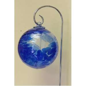  Royal Blue Hand blown Glass Suncatcher Gazing Globe with 