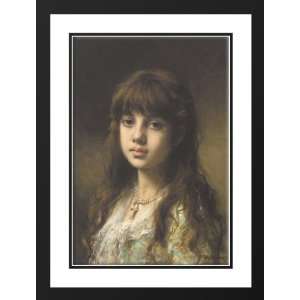 Harlamoff, Alexej Alexeivich 19x24 Framed and Double Matted Little 