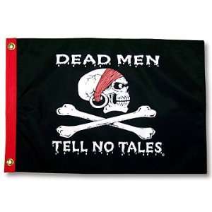 Pirate Dead Men No Tales Outdoor Garden Flag 12X18in