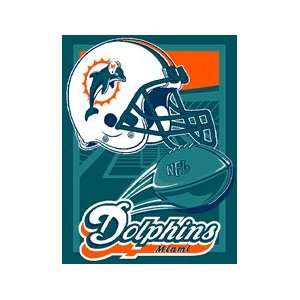  Miami Dolphins Field Goal Series Afghan Throw Blanket 