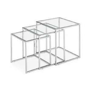 Zuo P Contemporary Glass Top Nesting Tables