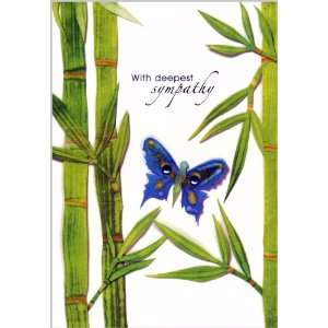  Sympathy Greeting Card Deepest Sympathy Butterfly Bamboo 