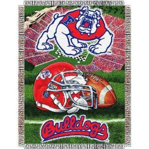 Fresno State Bulldogs NCAA Woven Tapestry Throw (Home Field Advantage 
