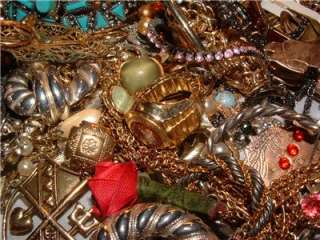 Large Vintage Junk Jewelry Lot ~ Craft, Harvest, Repair ~ Over 2.5 Lbs 