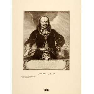  1907 Print Admiral Michiel de Ruyter Dutch Portrait Gebr 