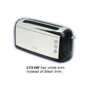  Delonghi CT54W Touch Chrome 4 Slice Toaster: Kitchen 