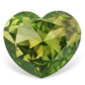    1.14 Ctw Pine Green Heart Shape Real Loose Diamond Nr Jewelry
