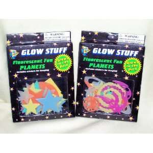  Two Glow Stuff Fluorescents Fun Planets (Sold as a set 