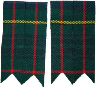 New Pair Of Hunting Stewart Pointed Kilt Sock Flashes  