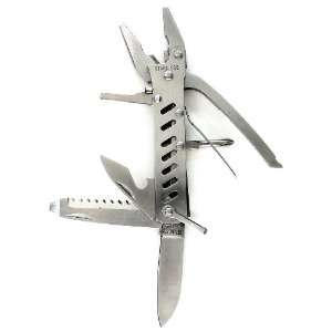RUKO 12 Function Stainless Steel Multi Tool with Nylon Sheath (4 Inch)