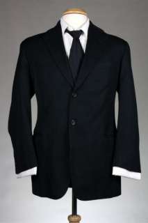 Vintage Tom James Filo AâMano Black Wool Custom Blazer/Jacket 46 
