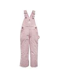 Premium Washed Girls Pink Stripe Bib Overall   Sizes 4 7