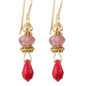    14 KT Gold Mi Vida Crystal Earrings: Ardent Designs: Jewelry