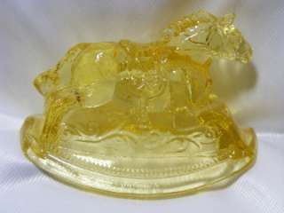 vintage Guernsey Glass yellow ROCKY #4 rocking Horse GOLDEN PALAMINO 