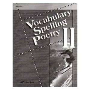  Vocabulary Spelling Poetry II Teacher Key Books