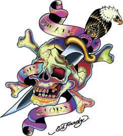 Death Or Glory Sticker Decal Tattoo Art Ed Hardy EH11  