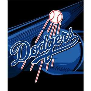 Los Angeles Dodgers MLB Royal Plush Raschel Blanket (Big Stick Series 