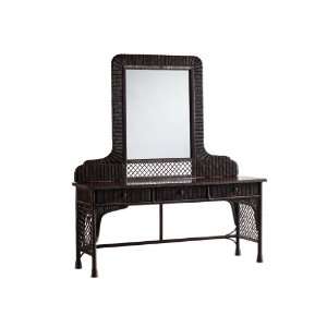 Baye Wicker Console Table and Mirror by Barclay Butera  
