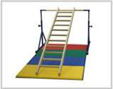 Tiffin Gymnastics Rollable Balance Beam 8  x 1x3/8 Carpet (Gray 