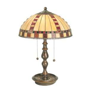 Dale Tiffany TT60298 Roulette Table Lamp, Antique Golden Sand and Art 