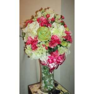   & Blush Pink Carnation Silk Floral 