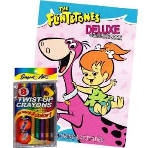  Flintstones Coloring Book Set with Twist up Crayons Toys 