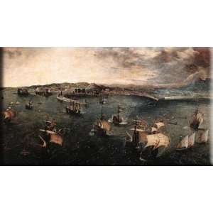  Naval Battle in the Gulf of Naples 30x17 Streched Canvas 