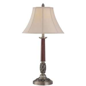  Table Lamp with Vine Decorative Inserts in Two Tone Finish 