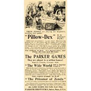   Ad Parker Bros. Games Prisoner of Zenda PillowDex   Original Print Ad