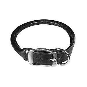  Black 18 Rolled Leather Collar: Pet Supplies