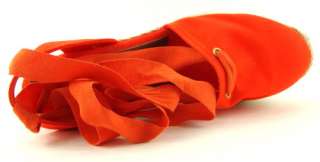 RALPH LAUREN UMA Orange Womens Shoes Wedge 8 M  