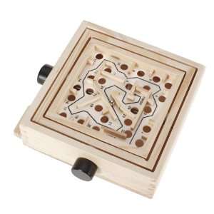  Wooden Labyrinth Puzzle Moving Maze Game Toy: Toys & Games