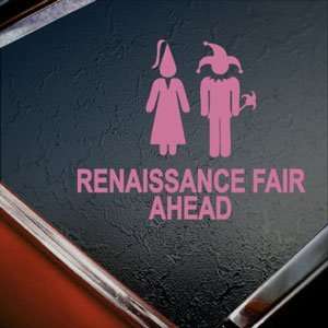  RENAISSANCE MIDDLE AGE FAIR Pink Decal Window Pink Sticker 