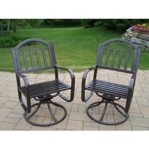   Living Rochester Swivel Lounge Chair   Set of 2: Patio, Lawn & Garden