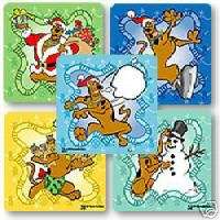 Scooby Doo Holiday 15 LARGE Stickers Christmas REWARDS  